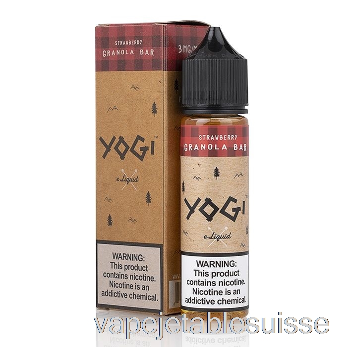 Vape Suisse Barre Granola Fraise - E-liquide Yogi - 60ml 6mg